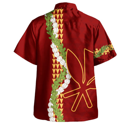 Hawaii Hawaiian Shirt Kanaka Maoli Puakenikeni Maile Flower Lei