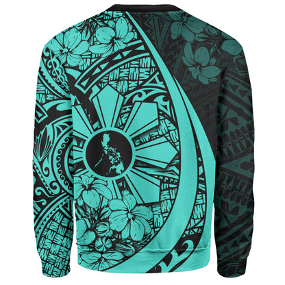 Philippines Filipinos Sweatshirt Custom National Sampaguita Flower Symbols Style