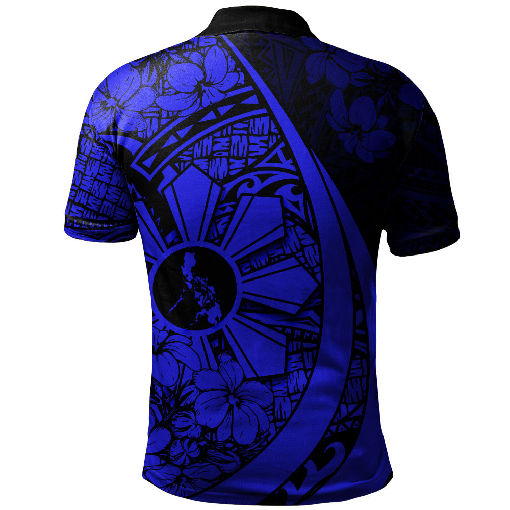 Philippines Filipinos Polo Shirt Custom National Sampaguita Flower Symbols Style