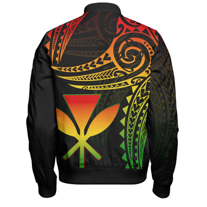 Hawaii Bomber Jacket Polynesian Flame Of Hawaii Style