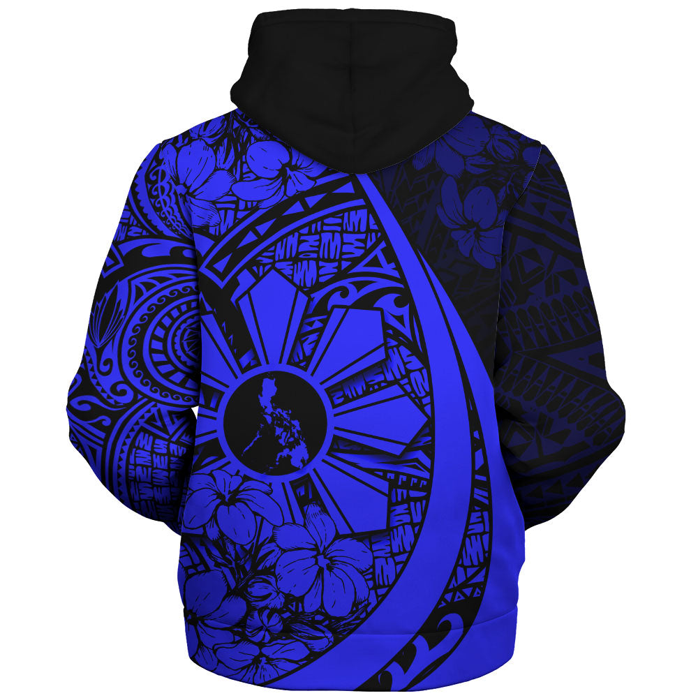Philippines Filipinos Sherpa Hoodie Custom National Sampaguita Flower Symbols Style