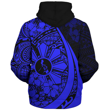 Philippines Filipinos Sherpa Hoodie Custom National Sampaguita Flower Symbols Style