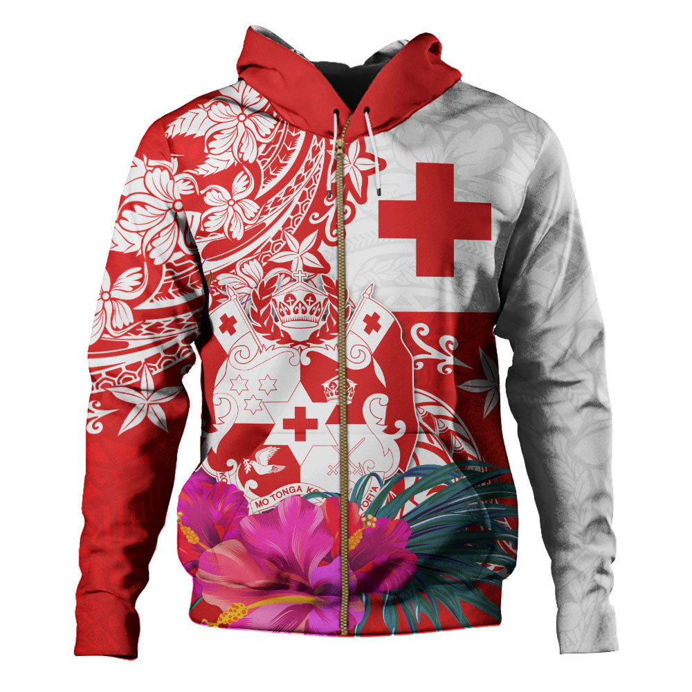 Tonga Hoodie Flag Tribal Tropical Style