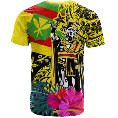 Hawaii T-Shirt Kanaka Maoli King Flag Tribal Tropical Style