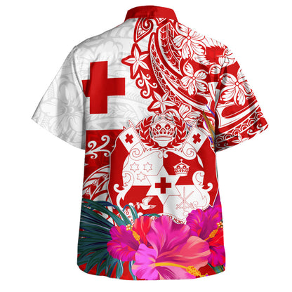Tonga Hawaiian Shirt Flag Tribal Tropical Style