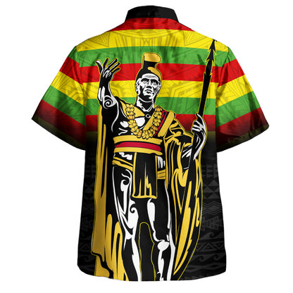 Hawaii Hawaiian Shirt King Kamehameha Flag Kanaka Maoli Tribal Tattoo