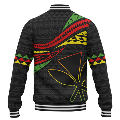 Hawaii Baseball Jacket Polynesian Tribal Tattoo Ethnic Design