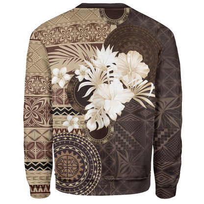 Samoa Sweatshirt Siapo Motif Print Fabric