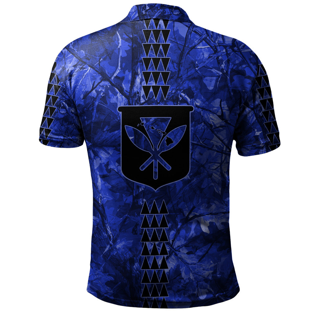 Hawaii Polo Shirt Woodland Kanaka Camo Style
