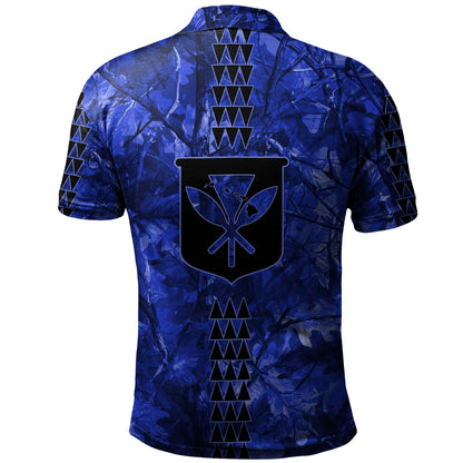 Hawaii Polo Shirt Woodland Kanaka Camo Style