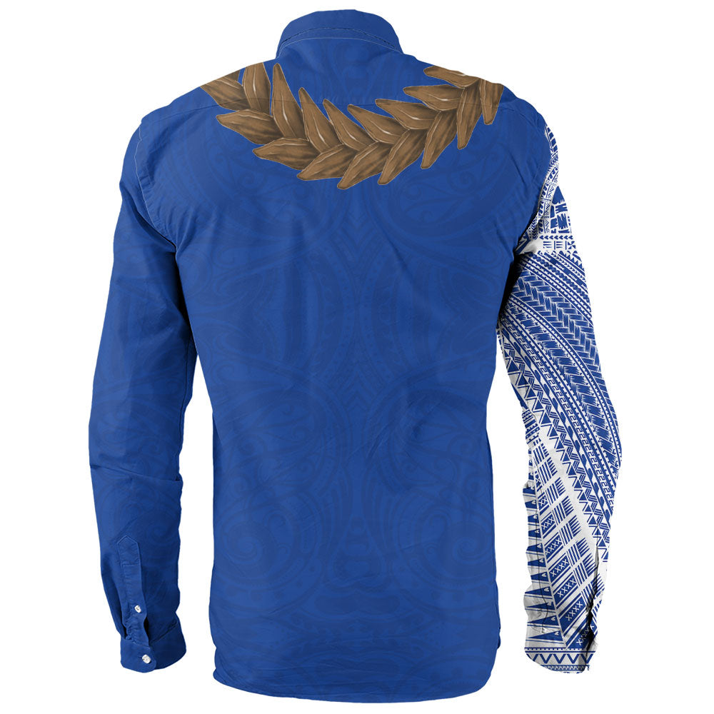 Samoa Long Sleeve Shirt Tattoo Roman Reigns With Ula Fala Style Brown