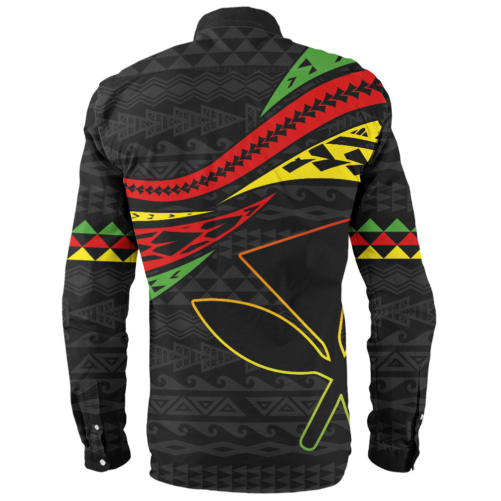 Hawaii Long Sleeve Shirt Polynesian Tribal Tattoo Ethnic Design