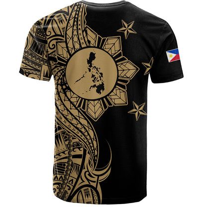 Philippines Filipinos T-Shirt Flag Sun Map Tribal Fusion Style