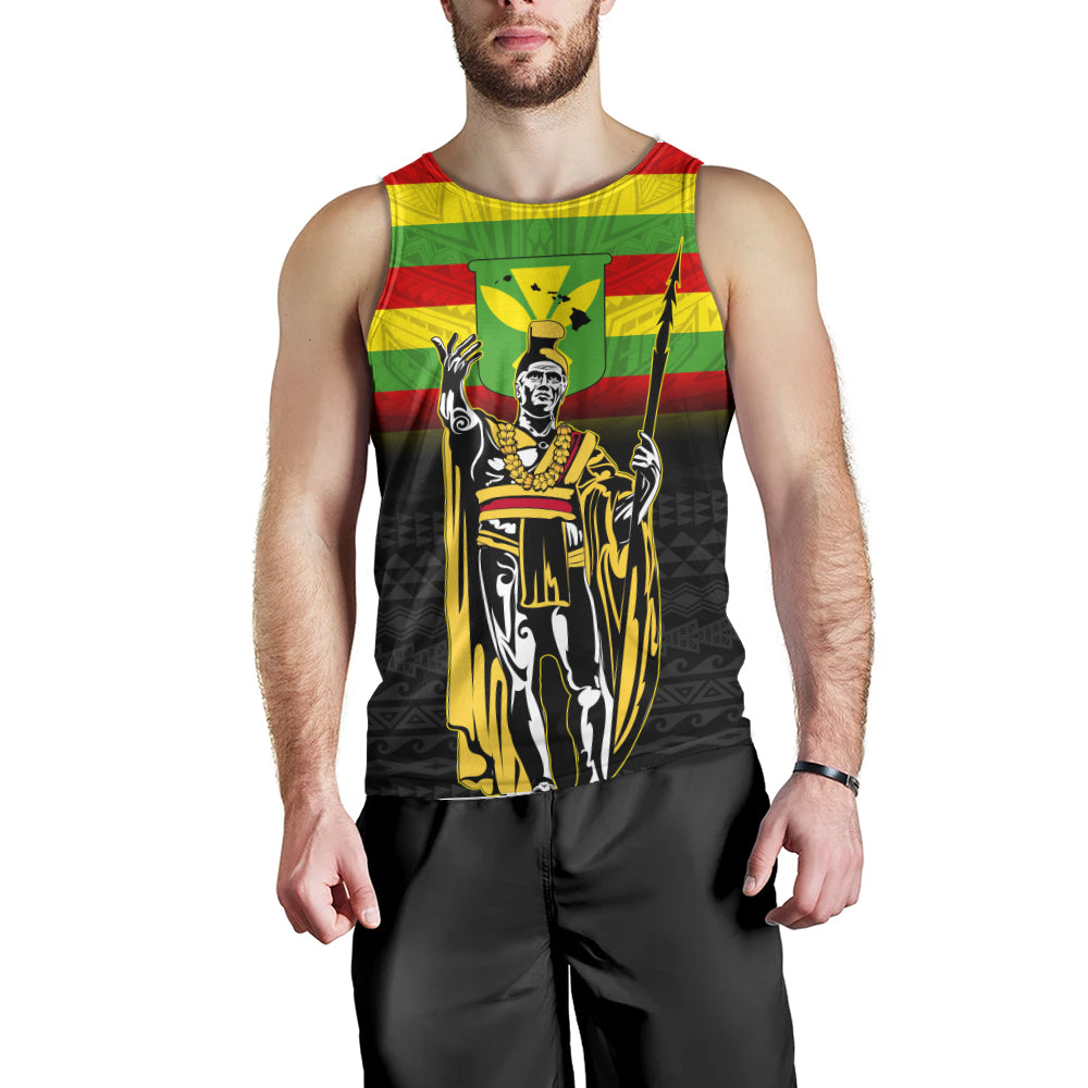 Hawaii Tank Top King Kamehameha Flag Kanaka Maoli Tribal Tattoo