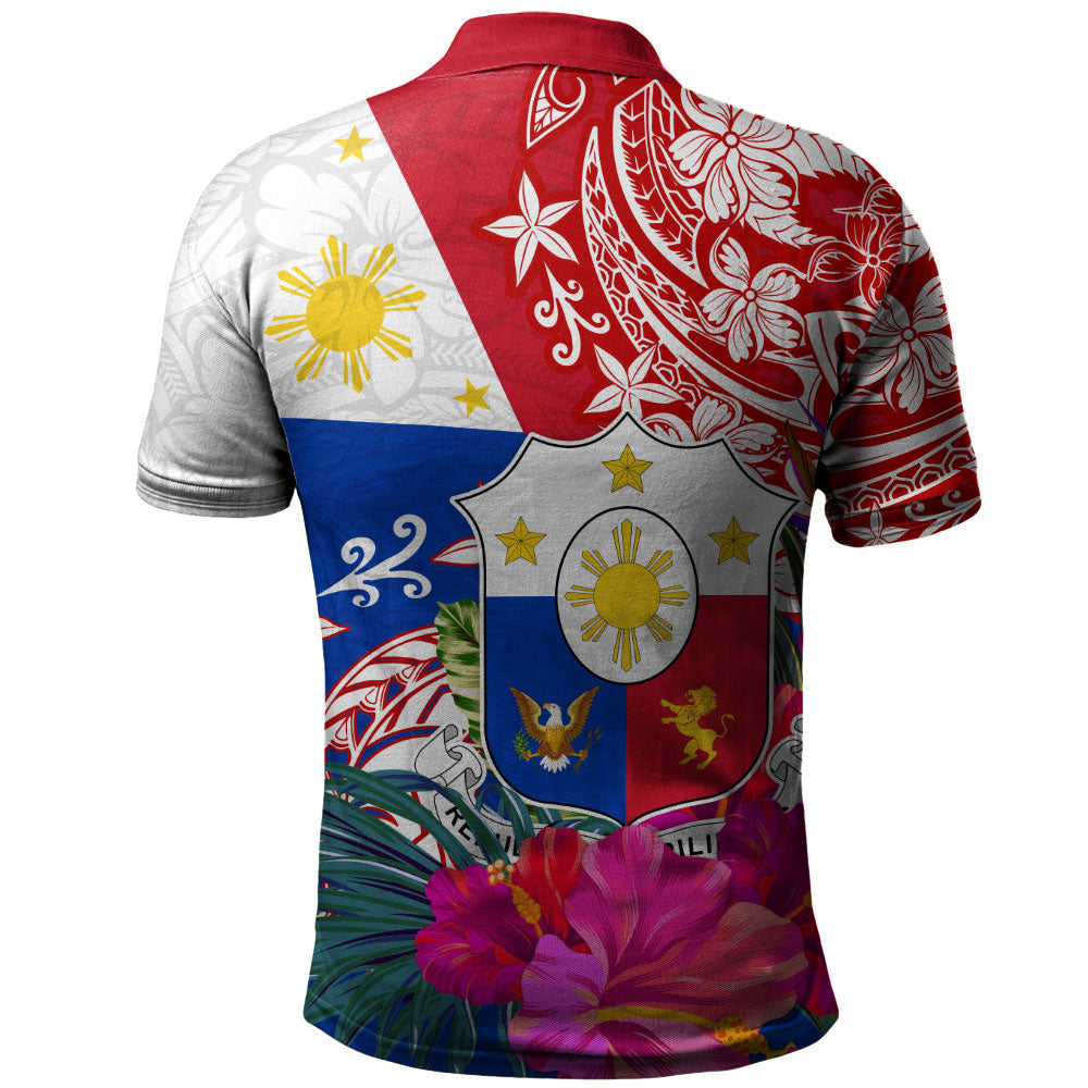 Philippines Filipinos Polo Shirt Flag Tribal Tropical Style