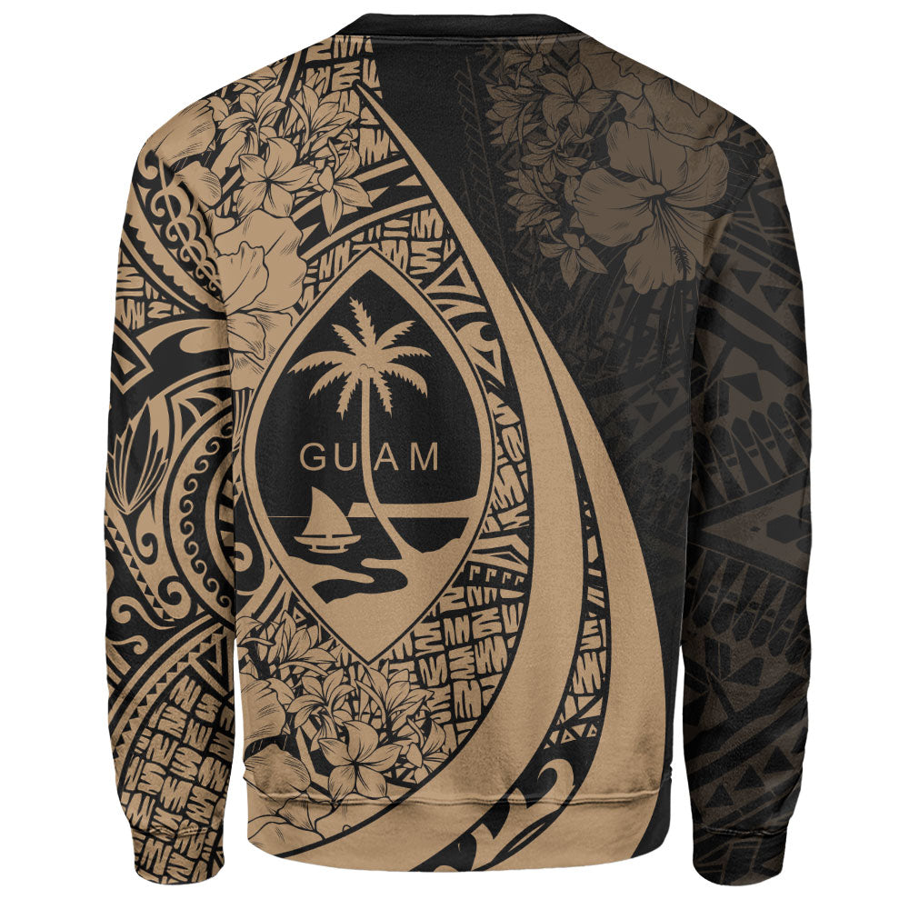 Guam Sweatshirt Custom Hibiscus Flower Symbols Style