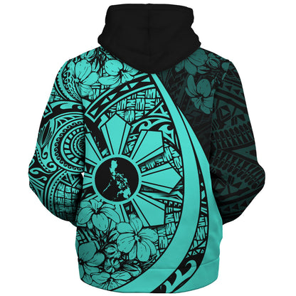 Philippines Filipinos Sherpa Hoodie Custom National Sampaguita Flower Symbols Style