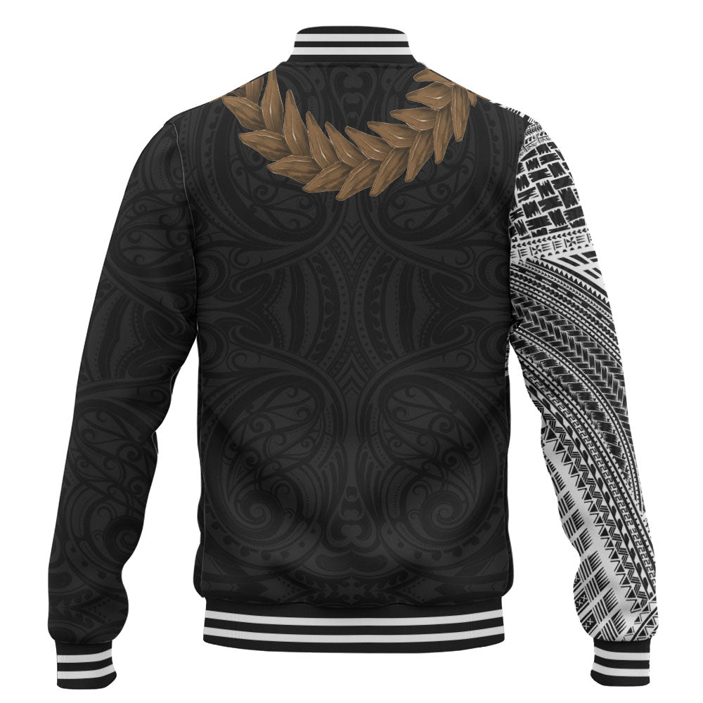 Samoa Baseball Jacket Tattoo Roman Reigns With Ula Fala Style Brown