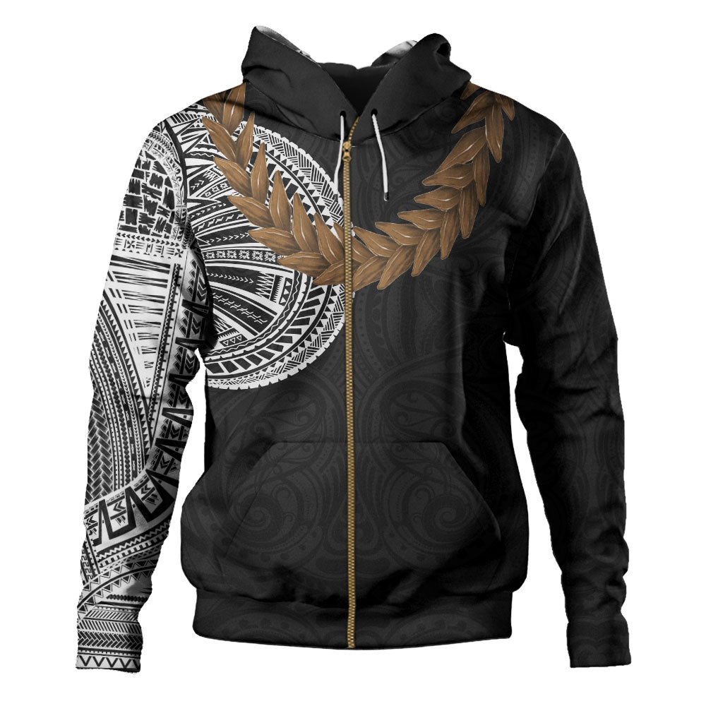 Samoa Hoodie Tattoo Roman Reigns With Ula Fala Style Brown