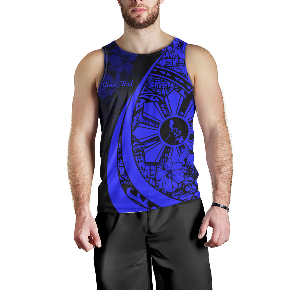 Philippines Filipinos Tank Top Custom National Sampaguita Flower Symbols Style
