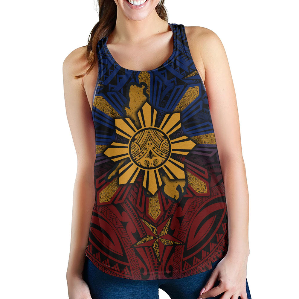 Philippines Filipinos Women Tank Golden Sun Islands Tribal Style