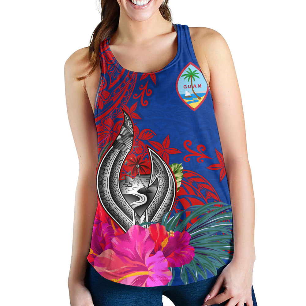 Guam Women Tank Flag Tribal Tropical Style
