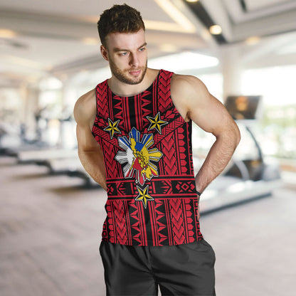 Philippines Tank Top - Filipino Sun And Stars Tribal Tattoo Patterns Style
