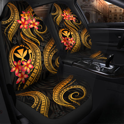 Polynesian Hawaii Car Seat Covers - Gold Plumeria