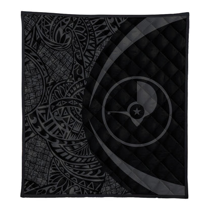 Yap State Premium Quilt Lauhala Gray Circle Style