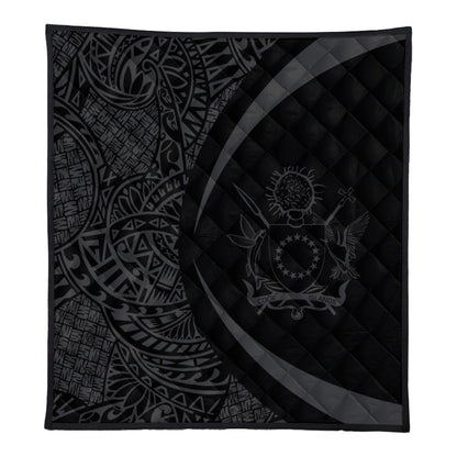 Cook Islands Premium Quilt Lauhala Gray Circle Style