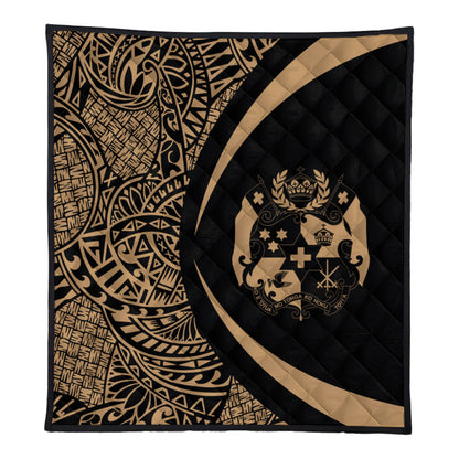 Tonga Premium Quilt Lauhala Gold Circle Style