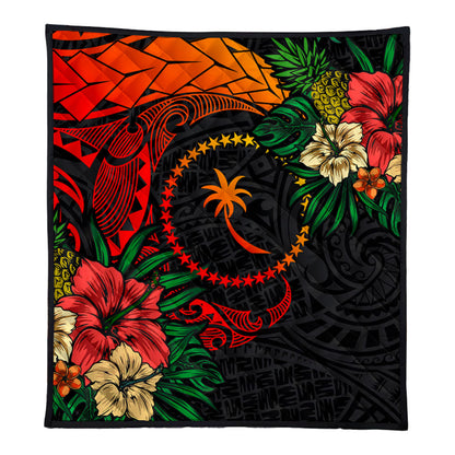 Chuuk State Premium Quilt Polynesian Coat Of Arms Tropical