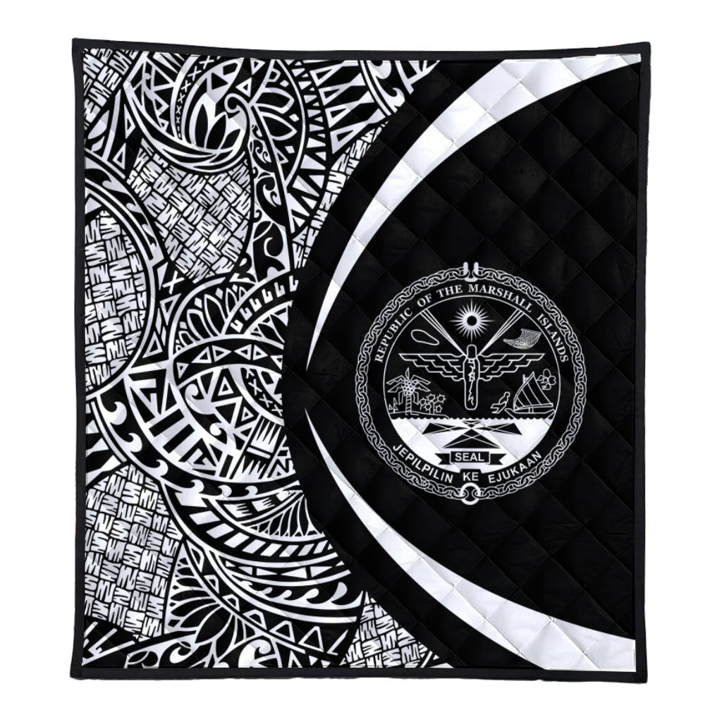 Marshall Islands Premium Quilt Lauhala White Circle Style