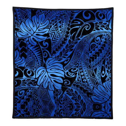 Hawaii Premium Quilt Tribal Polynesian Pattern Leaf