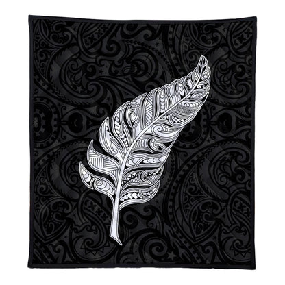 New Zealand Premium Quilt Maori Silver Fern Simple Style
