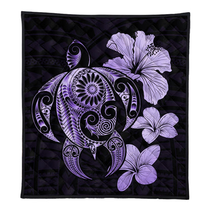 Hawaii Premium Quilt Hibiscus Plumeria Mix Polynesian Turtle