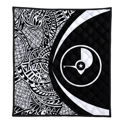 Yap State Premium Quilt Lauhala White Circle Style