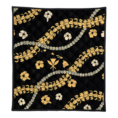 Hawaii Premium Quilt Curve Floral Lei