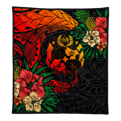 Tonga Premium Quilt Polynesian Coat Of Arms Tropical
