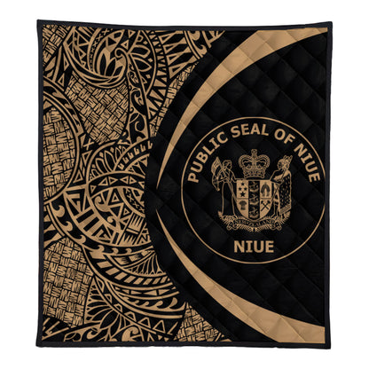 Niue Premium Quilt Lauhala Gold Circle Style