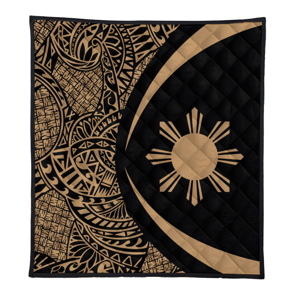 Philippines Filipinos Premium Quilt Lauhala Gold Circle Style