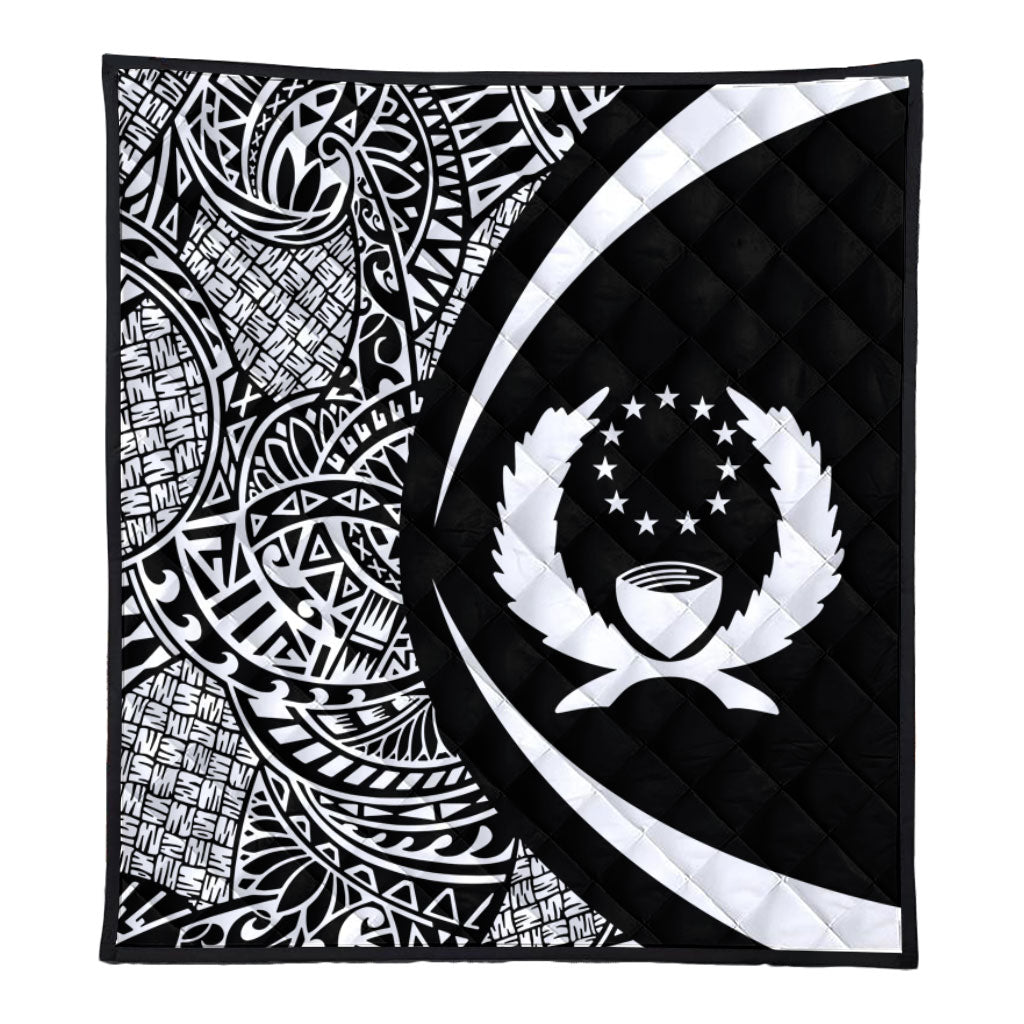 Pohnpei State Premium Quilt Lauhala White Circle Style