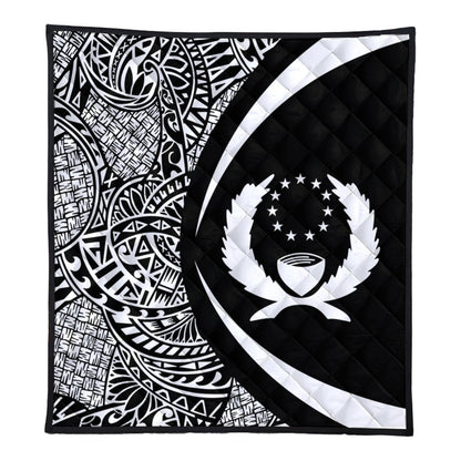 Pohnpei State Premium Quilt Lauhala White Circle Style