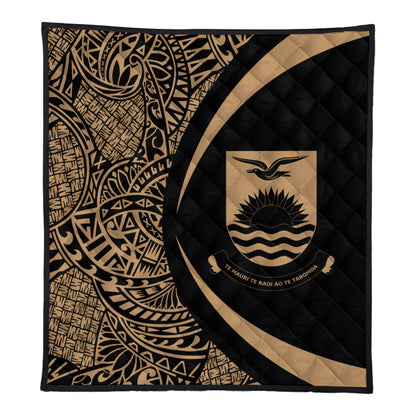 Kiribati Premium Quilt Lauhala Gold Circle Style