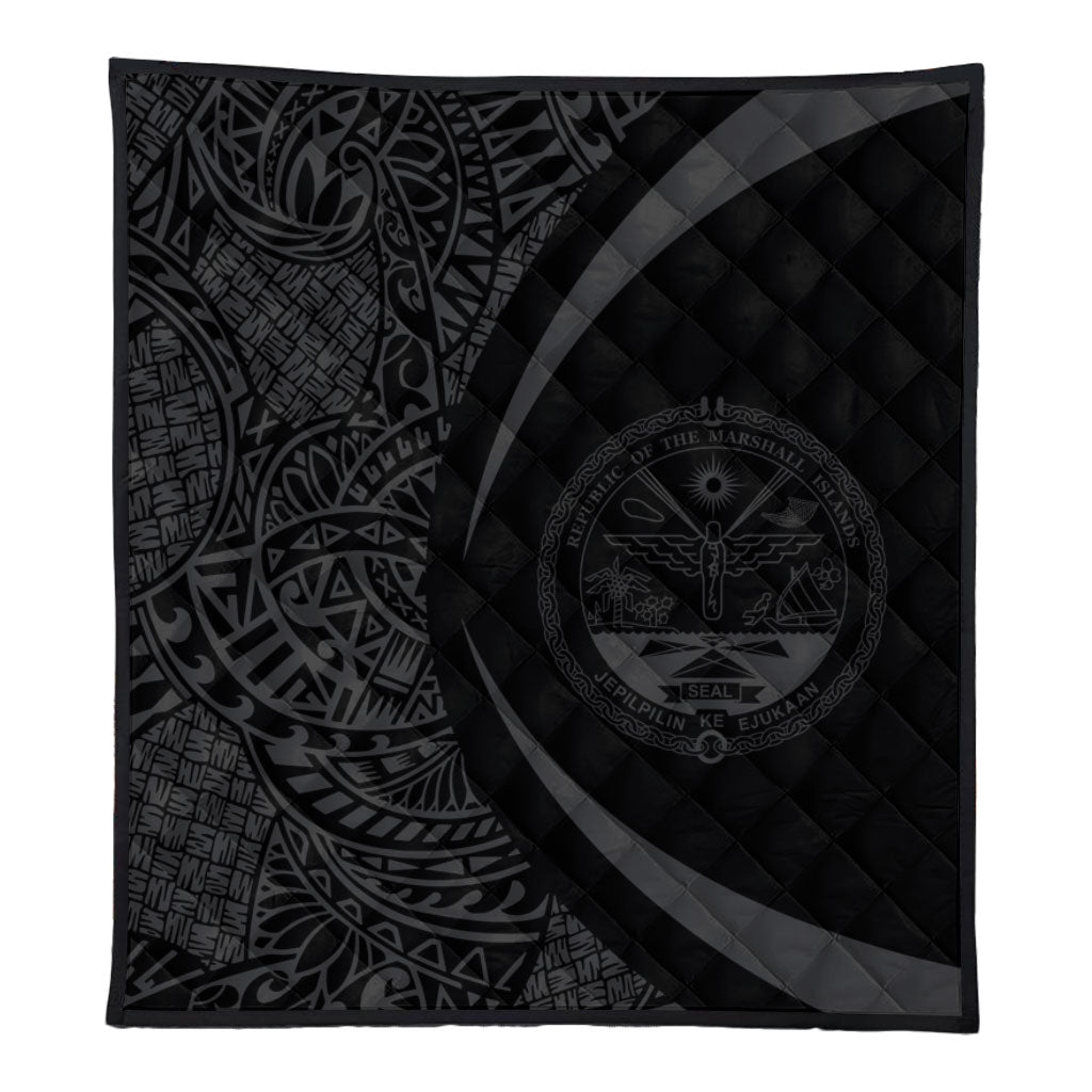 Marshall Islands Premium Quilt Lauhala Gray Circle Style