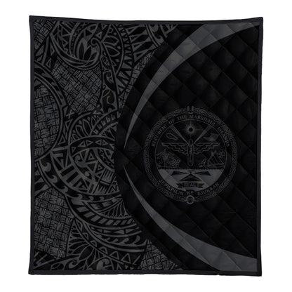 Marshall Islands Premium Quilt Lauhala Gray Circle Style