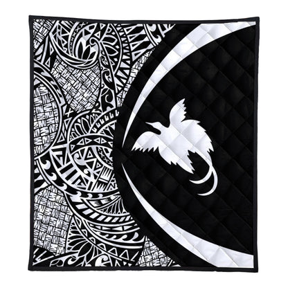Papua New Guinea Premium Quilt Lauhala White Circle Style