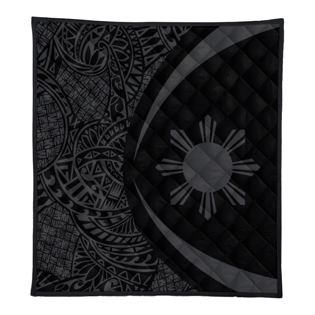 Philippines Filipinos Premium Quilt Lauhala Gray Circle Style