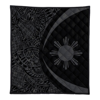 Philippines Filipinos Premium Quilt Lauhala Gray Circle Style