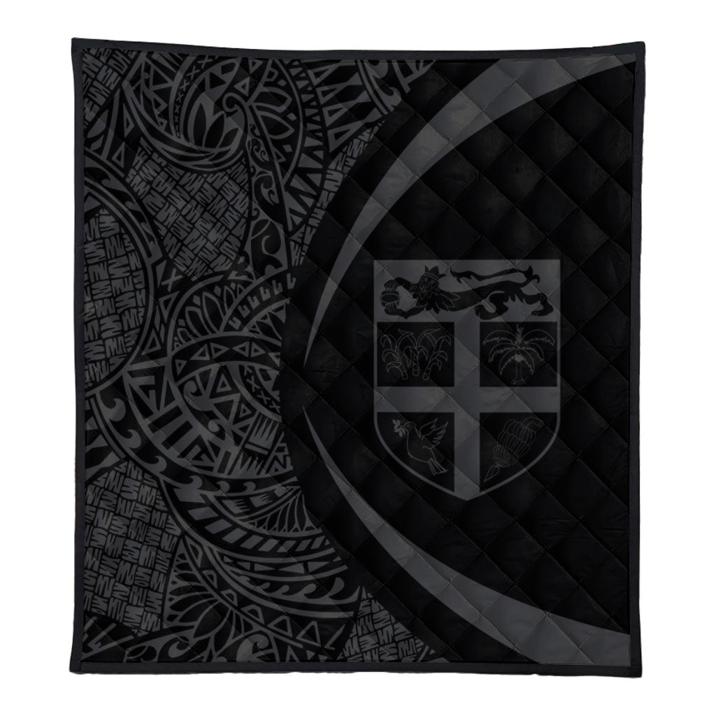 Fiji Premium Quilt Lauhala Gray Circle Style